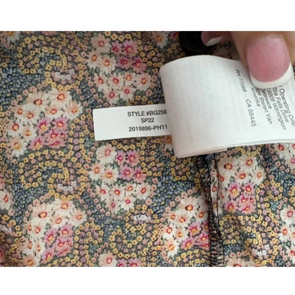 J Crew Collection Peasant Blouse Cotton Ditsy Floral Ratti Prism sz M